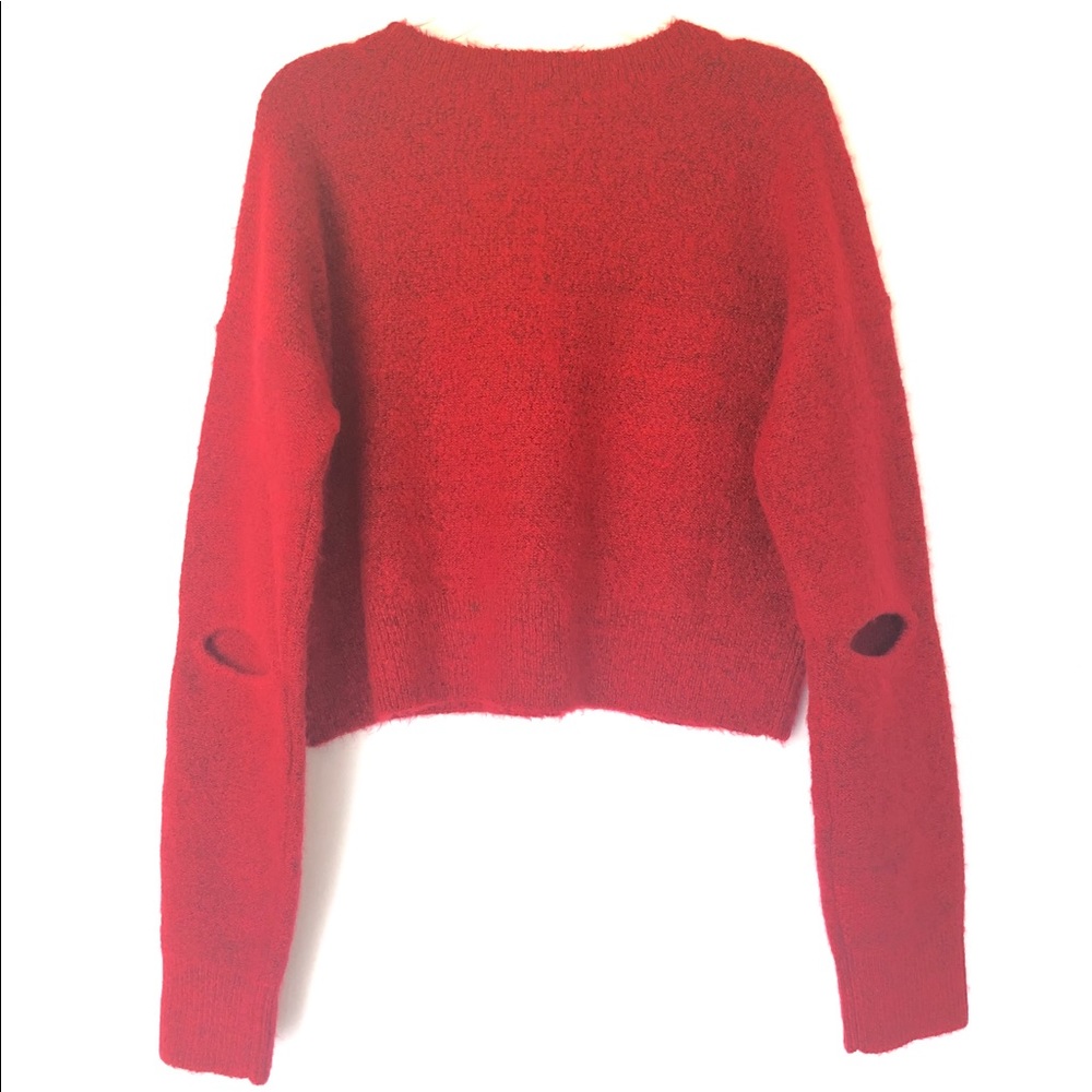 Marled Red GRL PWR Sweater - Picture 3 of 6
